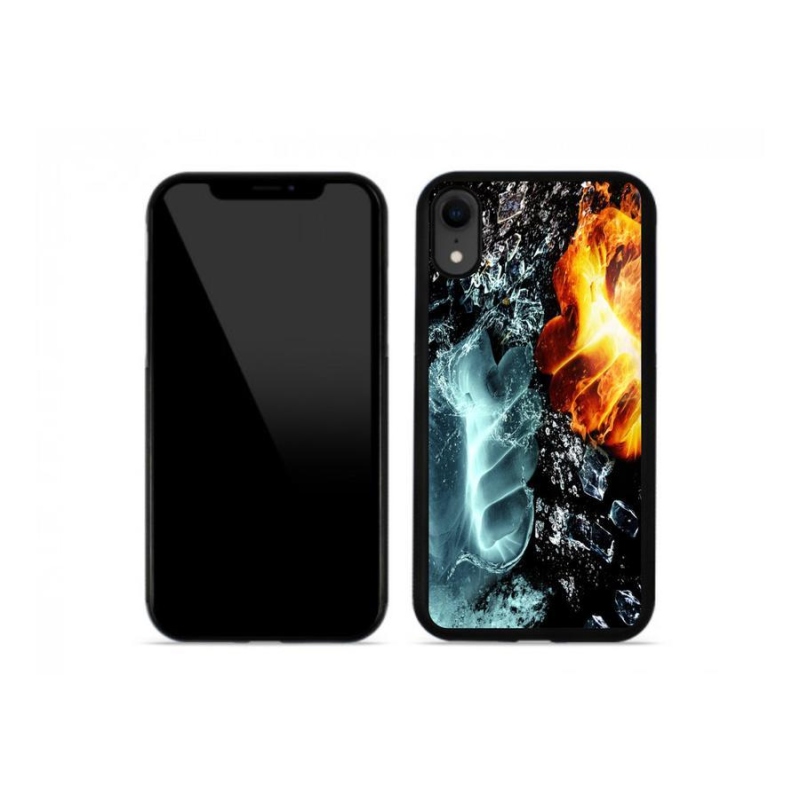 Gelový kryt mmCase na mobil iPhone XR - voda a oheň