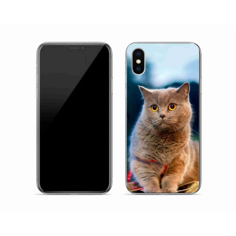 Gelový kryt mmCase na mobil iPhone XS - britská modrá 2