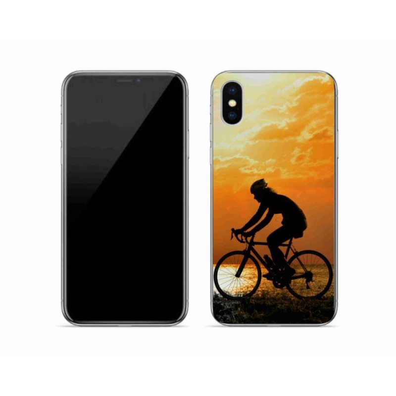 Gelový kryt mmCase na mobil iPhone XS - cyklovýlet