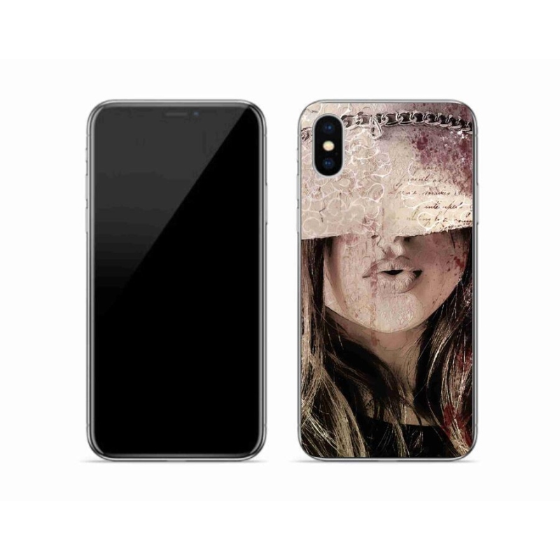 Gelový kryt mmCase na mobil iPhone XS - dívka