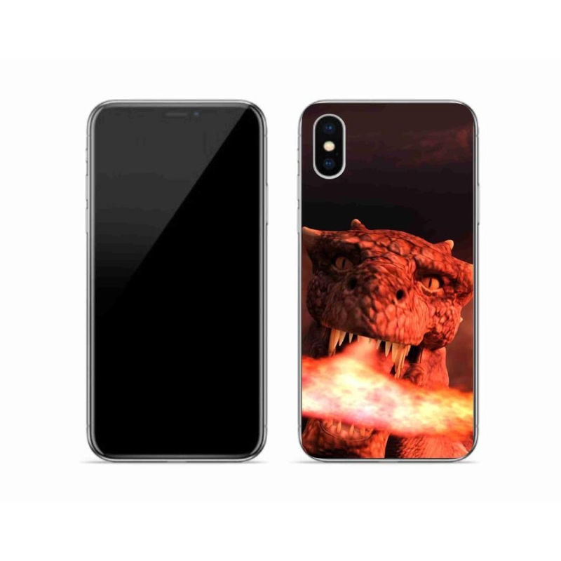 Gelový kryt mmCase na mobil iPhone XS - drak