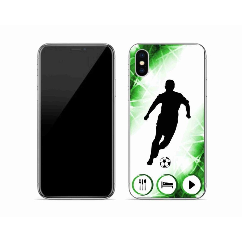 Gelový kryt mmCase na mobil iPhone XS - fotbalista