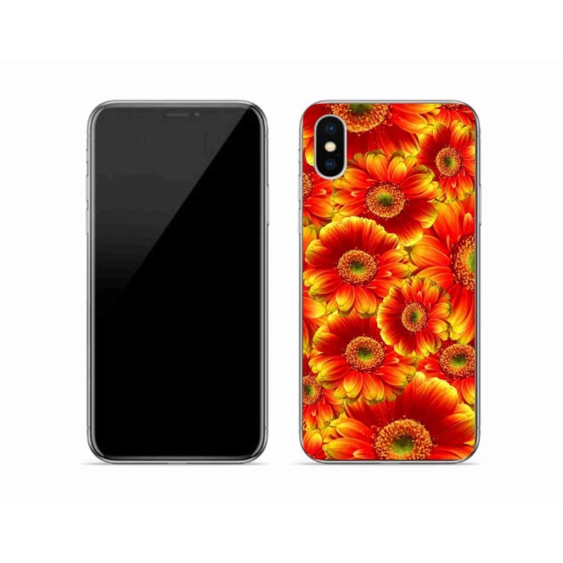 Gelový kryt mmCase na mobil iPhone XS - gerbera 1