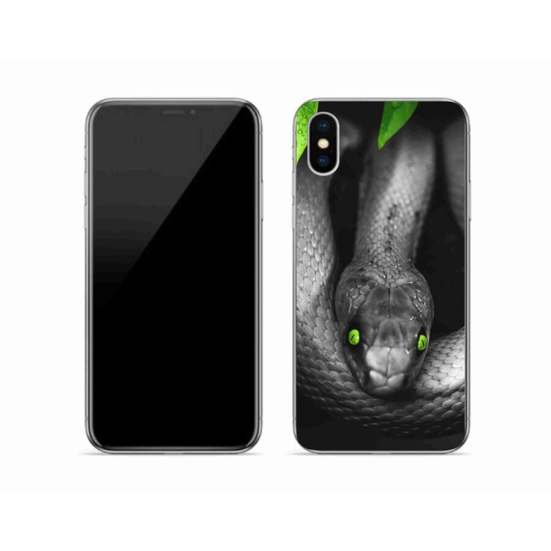 Gelový kryt mmCase na mobil iPhone XS - had