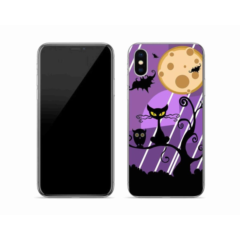 Gelový kryt mmCase na mobil iPhone XS - halloween