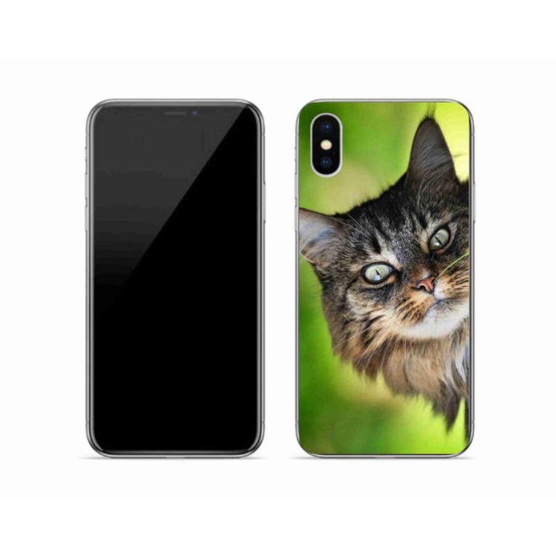 Gelový kryt mmCase na mobil iPhone XS - kočka 3