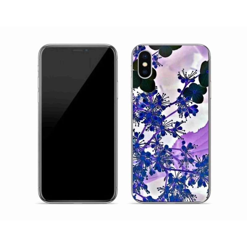 Gelový kryt mmCase na mobil iPhone XS - květ hortenzie