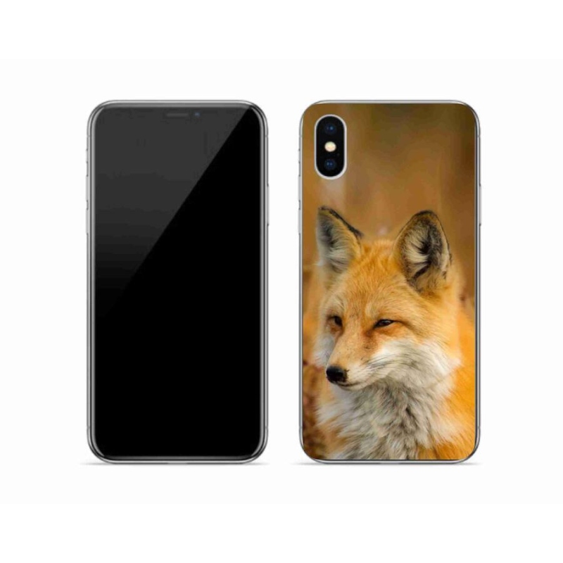 Gelový kryt mmCase na mobil iPhone XS - liška
