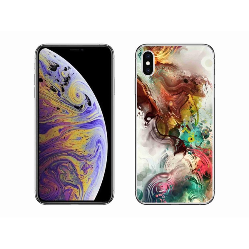 Gelový kryt mmCase na mobil iPhone XS Max - abstrakt 1