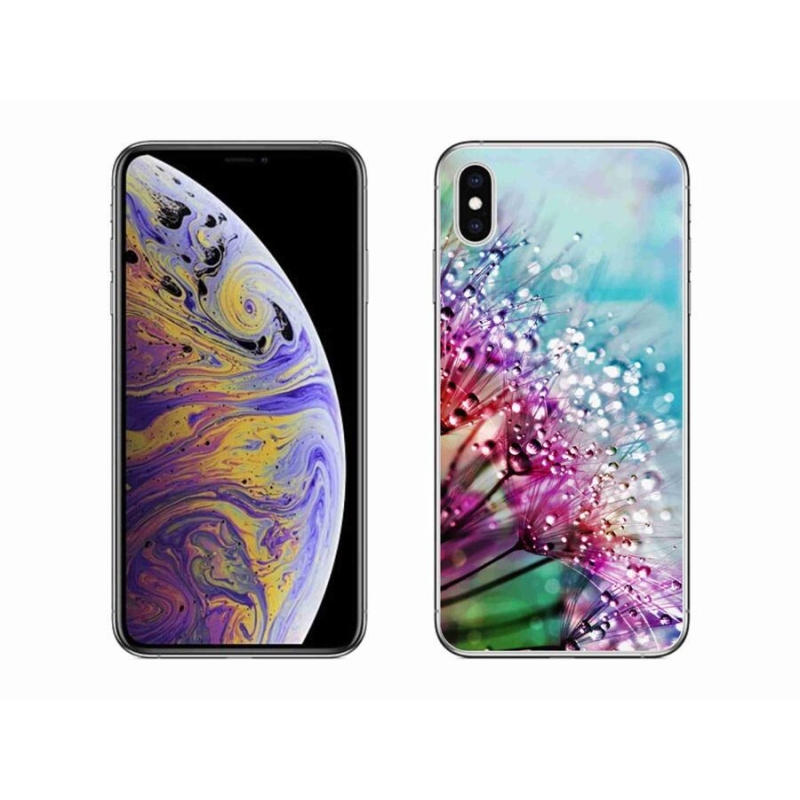 Gelový kryt mmCase na mobil iPhone XS Max - barevné květy