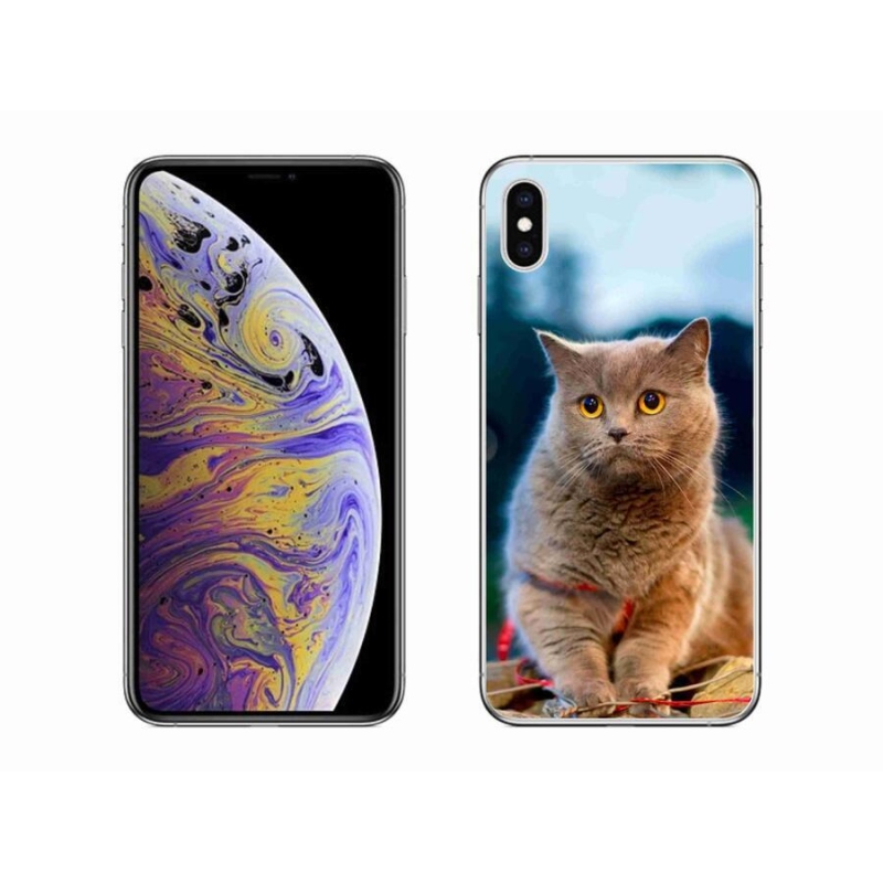 Gelový kryt mmCase na mobil iPhone XS Max - britská modrá 2
