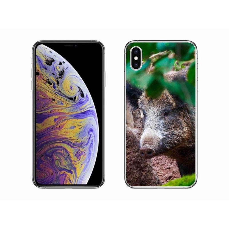 Gelový kryt mmCase na mobil iPhone XS Max - divoké prase