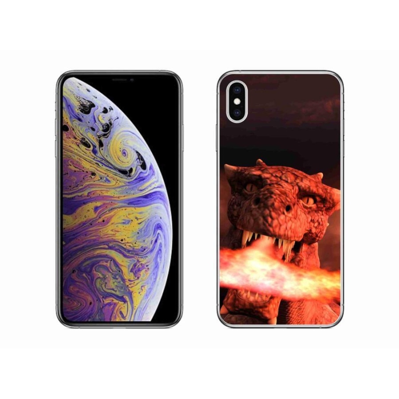 Gelový kryt mmCase na mobil iPhone XS Max - drak