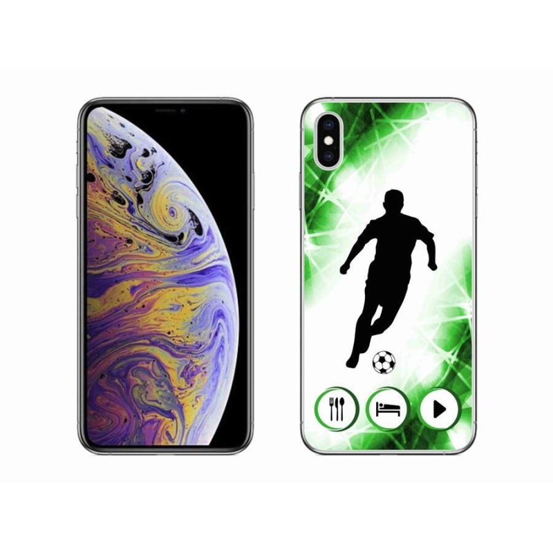 Gelový kryt mmCase na mobil iPhone XS Max - fotbalista
