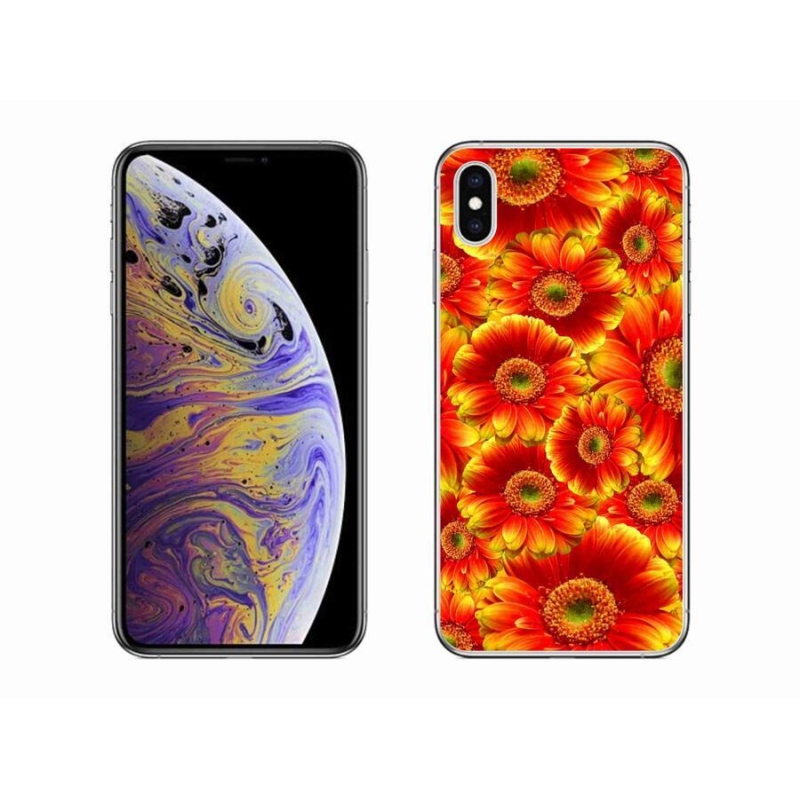 Gelový kryt mmCase na mobil iPhone XS Max - gerbera 1