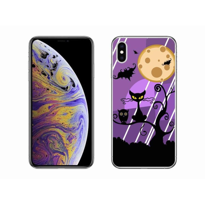 Gelový kryt mmCase na mobil iPhone XS Max - halloween