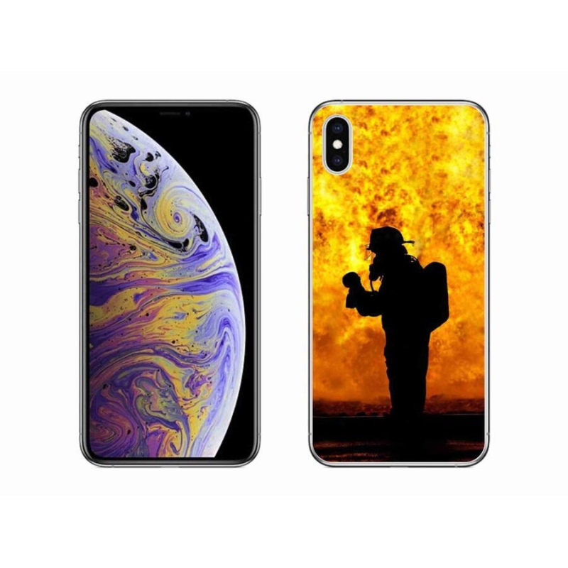 Gelový kryt mmCase na mobil iPhone XS Max - hasič