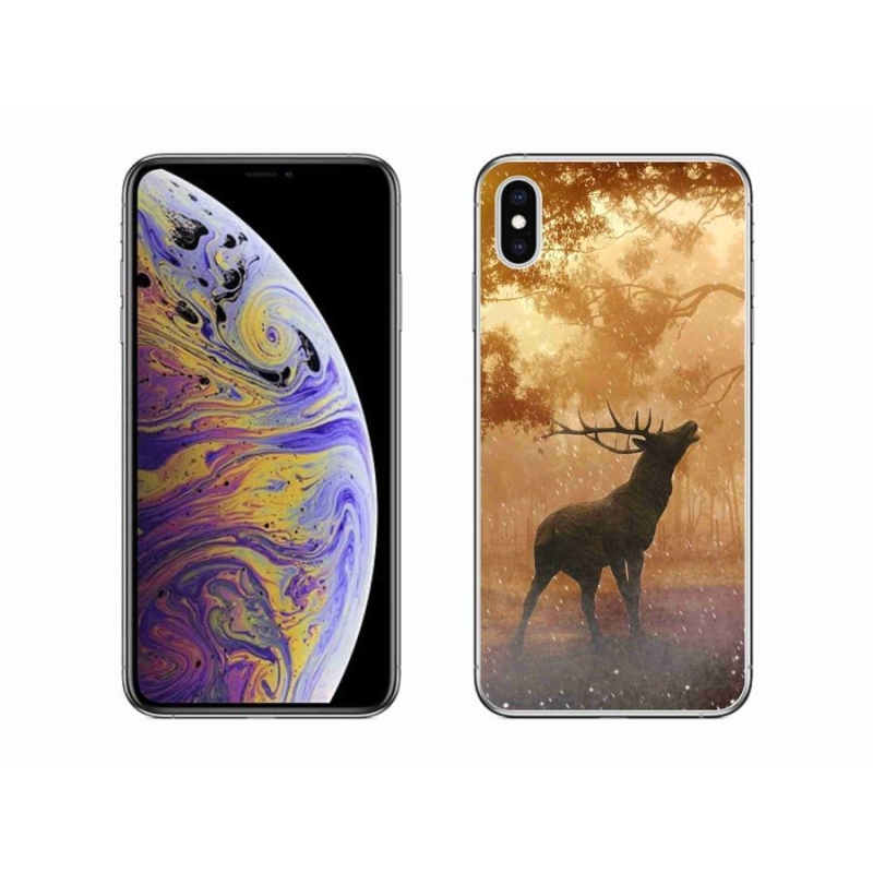Gelový kryt mmCase na mobil iPhone XS Max - jelen v říji