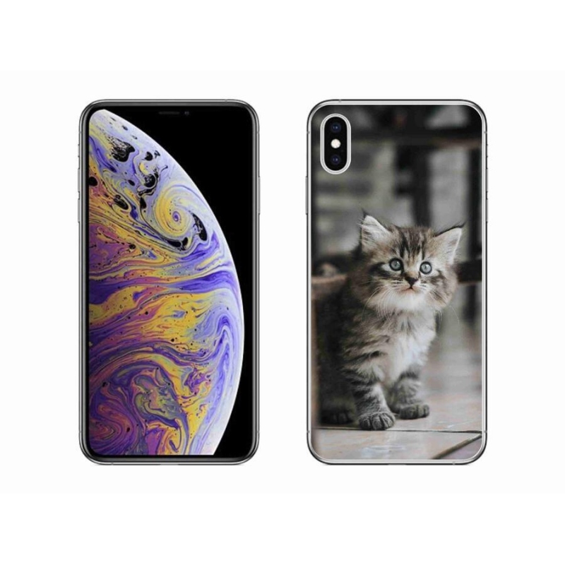 Gelový kryt mmCase na mobil iPhone XS Max - koťátko