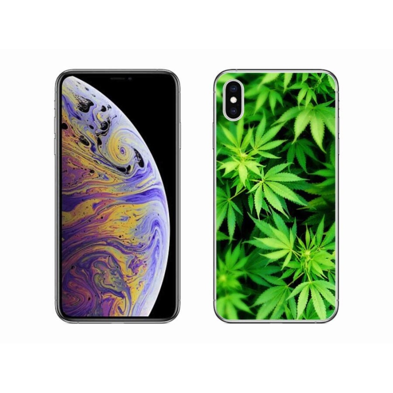 Gelový kryt mmCase na mobil iPhone XS Max - konopí 3