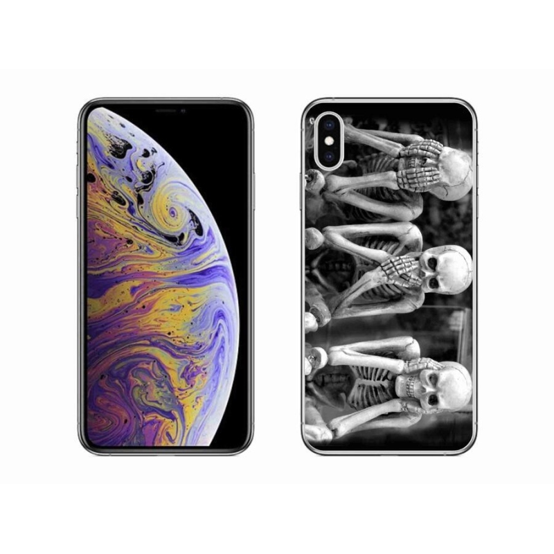 Gelový kryt mmCase na mobil iPhone XS Max - kostlivci