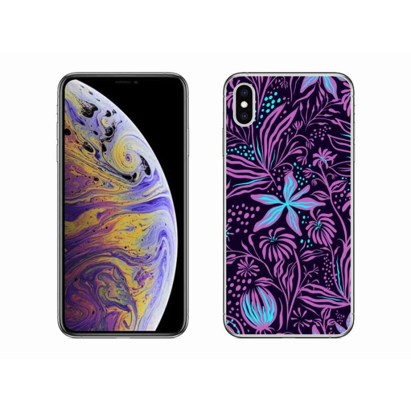 Gelový kryt mmCase na mobil iPhone XS Max - květiny 2