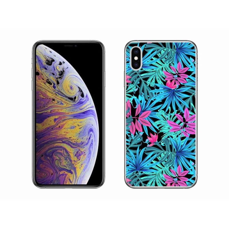 Gelový kryt mmCase na mobil iPhone XS Max - květiny 3