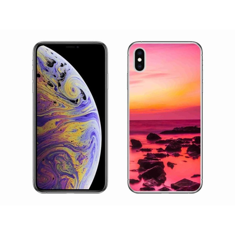 Gelový kryt mmCase na mobil iPhone XS Max - moře a záře