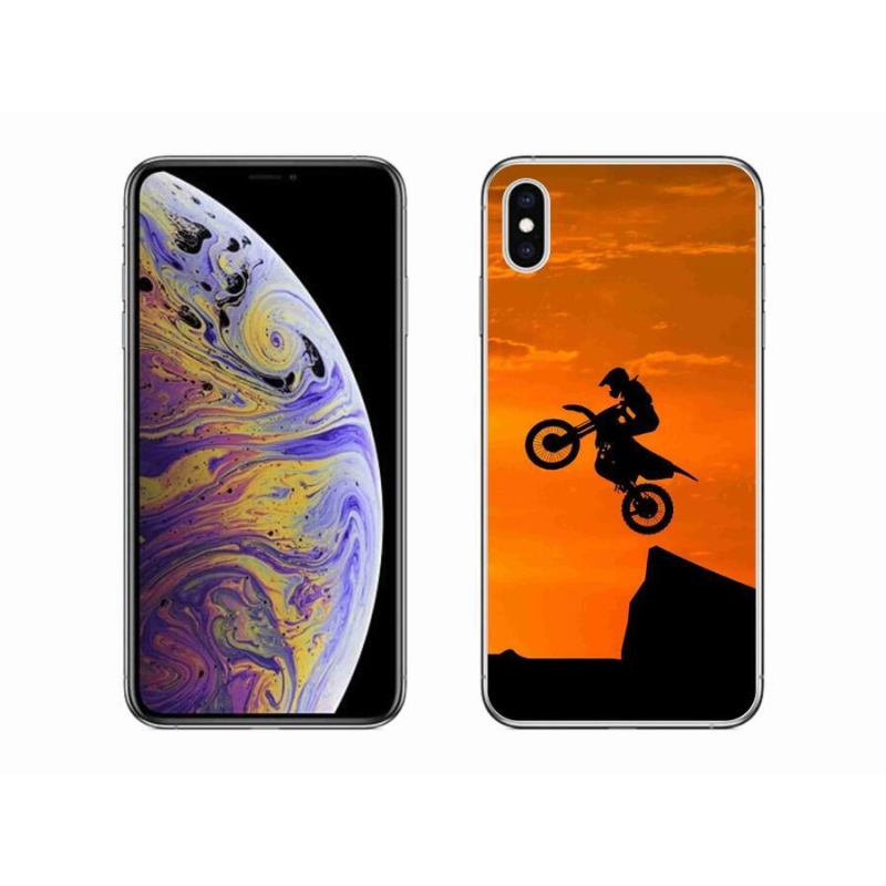 Gelový kryt mmCase na mobil iPhone XS Max - motocross