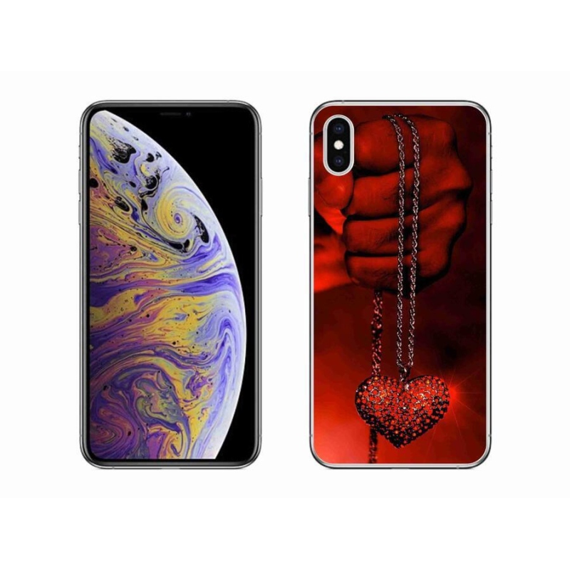 Gelový kryt mmCase na mobil iPhone XS Max - náhrdelník
