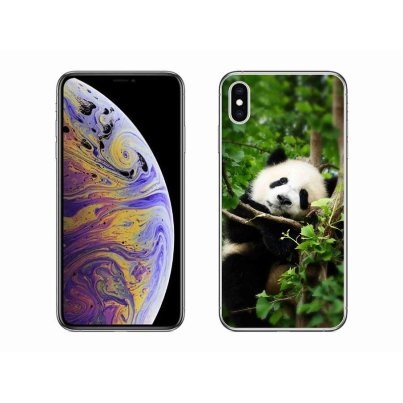 Gelový kryt mmCase na mobil iPhone XS Max - panda