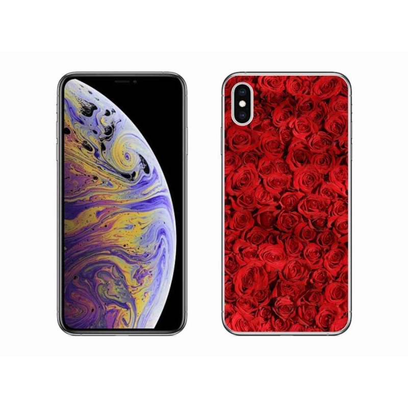 Gelový kryt mmCase na mobil iPhone XS Max - růže