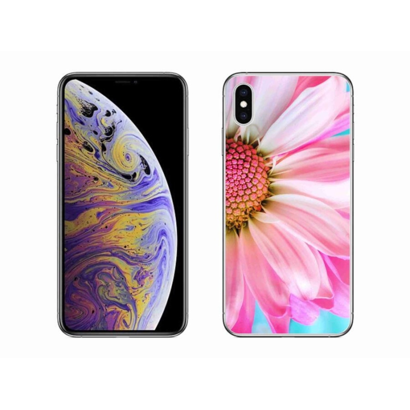 Gelový kryt mmCase na mobil iPhone XS Max - růžová květina