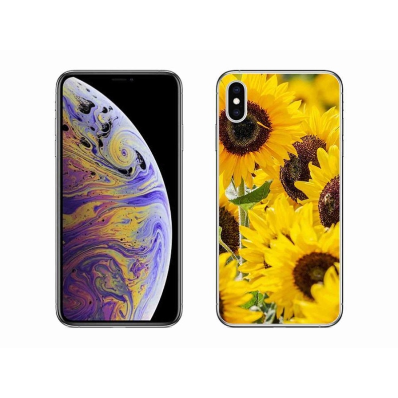 Gelový kryt mmCase na mobil iPhone XS Max - slunečnice