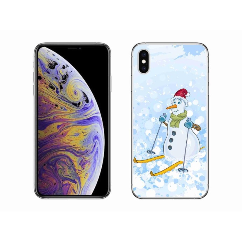 Gelový kryt mmCase na mobil iPhone XS Max - sněhulák