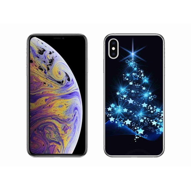 Gelový kryt mmCase na mobil iPhone XS Max - vánoční stromek