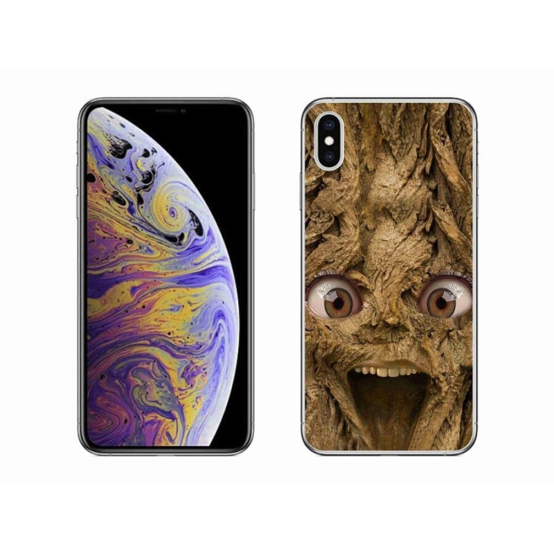 Gelový kryt mmCase na mobil iPhone XS Max - veselý strom s očima