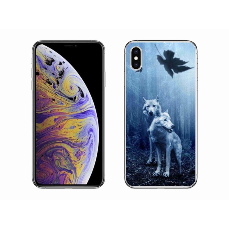 Gelový kryt mmCase na mobil iPhone XS Max - vlci v lese
