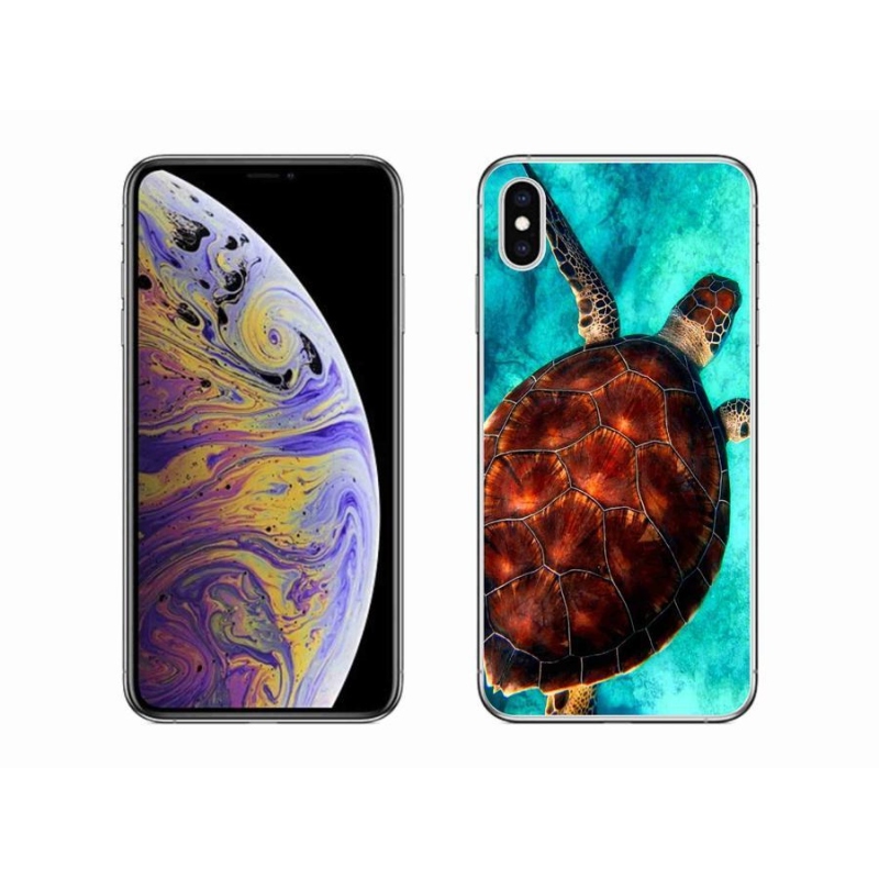 Gelový kryt mmCase na mobil iPhone XS Max - želva