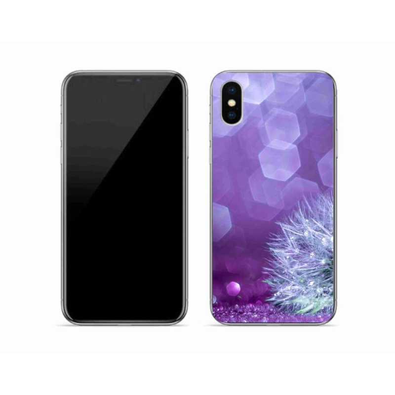 Gelový kryt mmCase na mobil iPhone XS - odkvetlá pampeliška 2