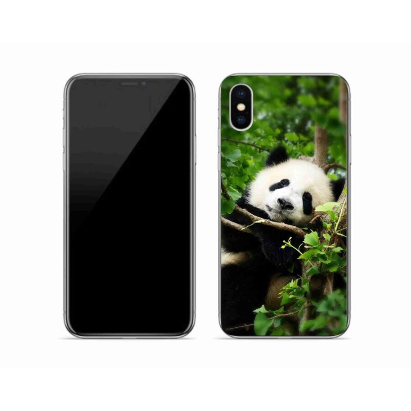 Gelový kryt mmCase na mobil iPhone XS - panda
