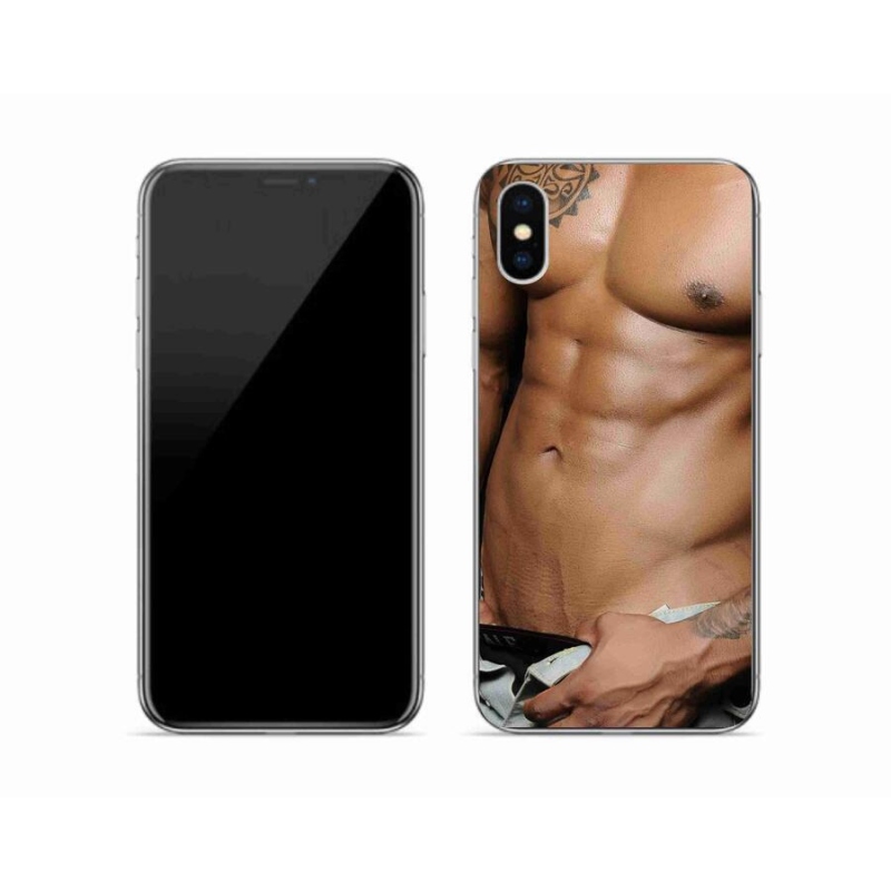Gelový kryt mmCase na mobil iPhone XS - sexy muž