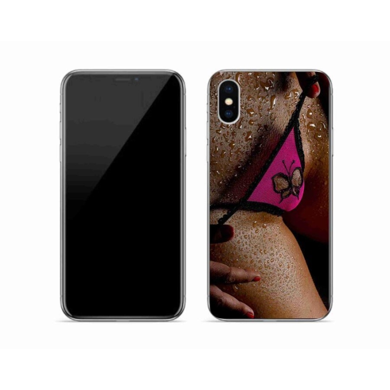 Gelový kryt mmCase na mobil iPhone XS - sexy žena