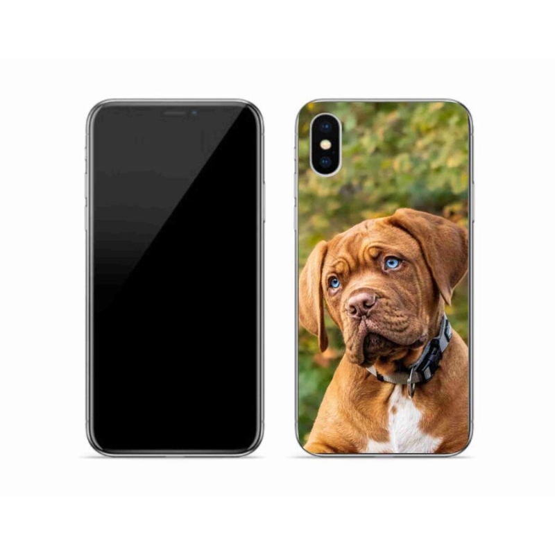 Gelový kryt mmCase na mobil iPhone XS - štěně