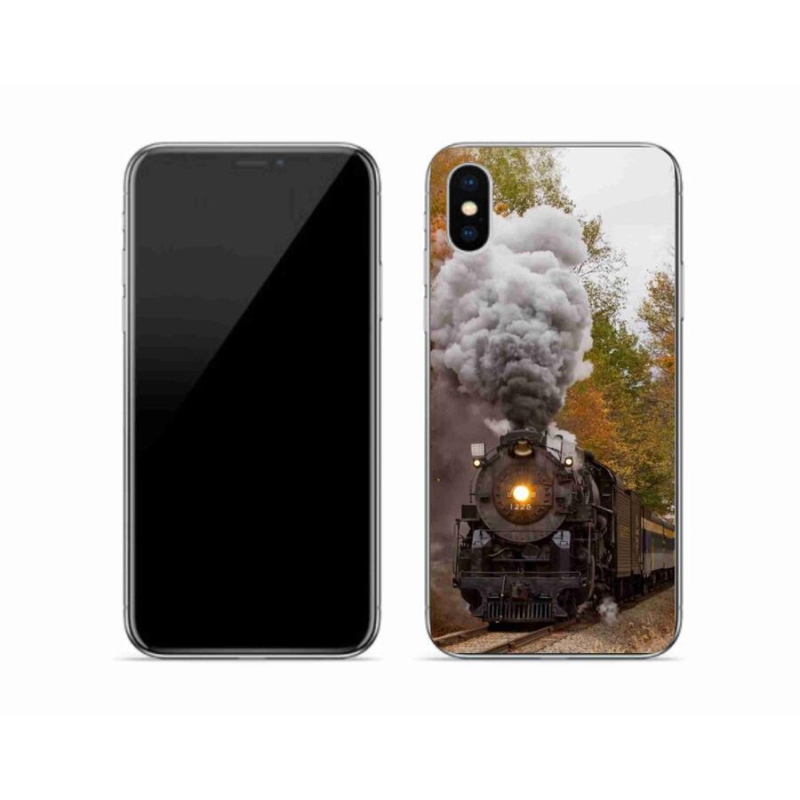 Gelový kryt mmCase na mobil iPhone XS - vlak 1