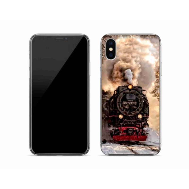 Gelový kryt mmCase na mobil iPhone XS - vlak