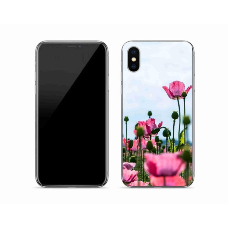 Gelový kryt mmCase na mobil iPhone XS - vlčí mák
