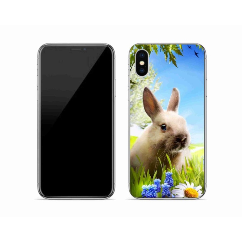 Gelový kryt mmCase na mobil iPhone XS - zajíček