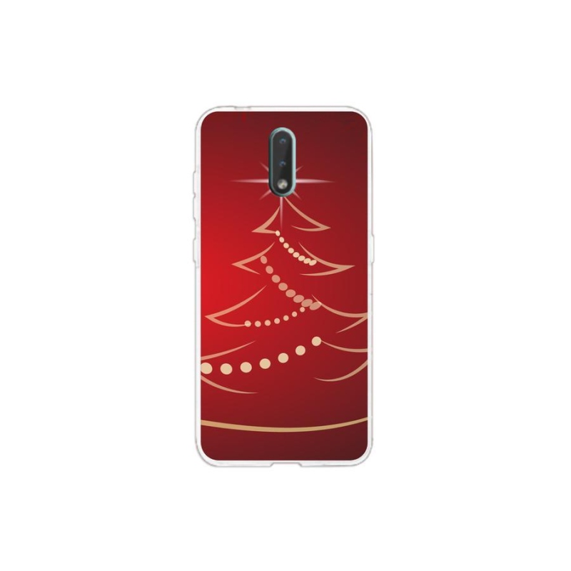 Gelový kryt mmCase na mobil Nokia 2.3 - kreslený vánoční stromek