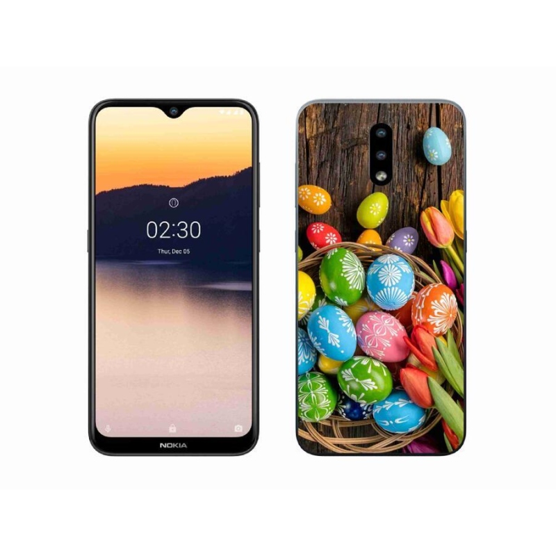 Gelový kryt mmCase na mobil Nokia 2.3 - velikonoční vajíčka